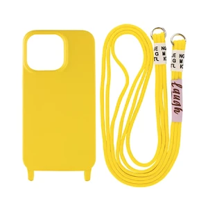 Защитный чехол со шнурком iLoungeMax Crossbody Case Yellow для iPhone 12 Pro Max  - Фото 1