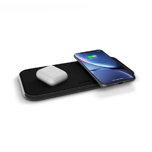 Беспроводная зарядка Zens Dual Aluminium Wireless Charger 10W Black - Фото 3