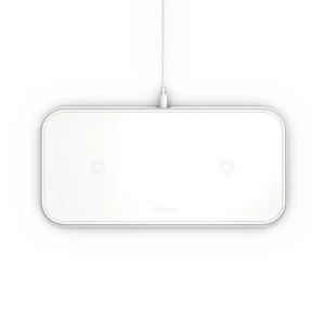 Бездротова зарядка Zens Dual Aluminium Wireless Charger 10W White - Фото 2