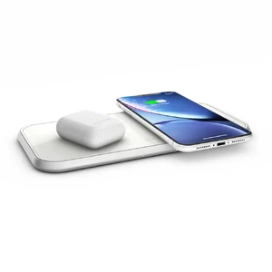 Бездротова зарядка Zens Dual Aluminium Wireless Charger 10W White - Фото 3