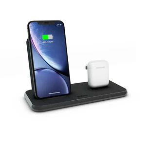 Беспроводная док-станция Zens Stand+Dock Aluminium Wireless Charger Black 10W ZEDC06B - Фото 1