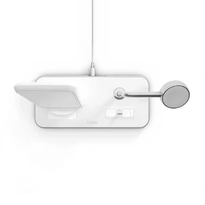 Беспроводное зарядное устройство Zens Stand + Dock + Watch Aluminium Wireless Charger White 10W - Фото 2