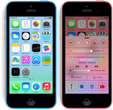 iphone 5c ios 7
