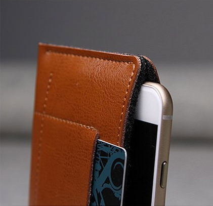 d-park handmade genuine leather flip sleeve iphone 6