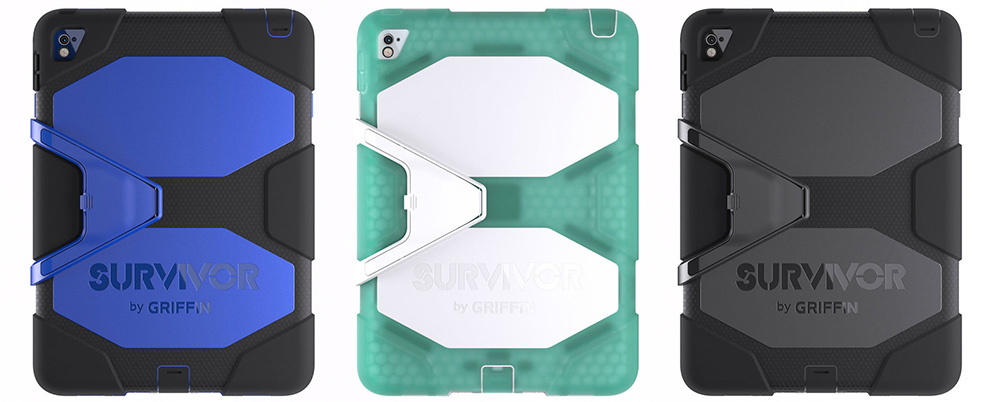 Чехол Griffin Survivor All-Terrain Black | Blue для iPad Pro 9.7" (2016) | Air 2