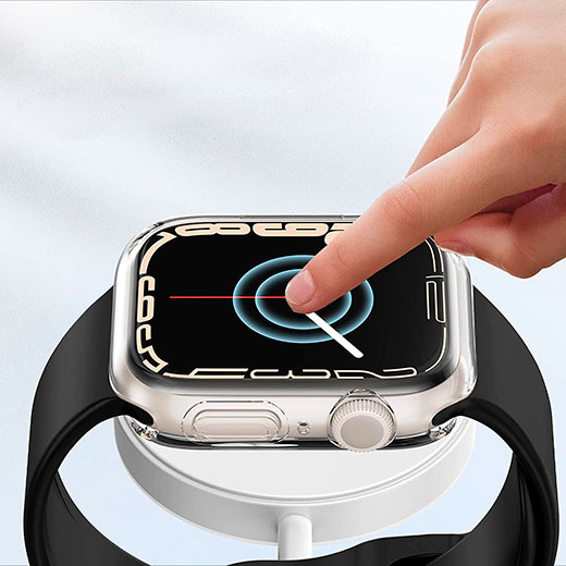 Купити тонкий прозорий TPU чохол iLoungeMax SilicolDots для Apple Watch Series 8 | 7 45 mm