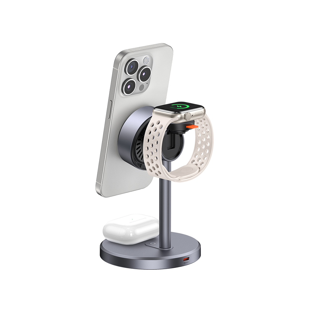 Док-станция Mcdodo MagQ Qi2 3-in-1 Charging Stand MagSafe 15W для iPhone | AirPods | Apple Watch