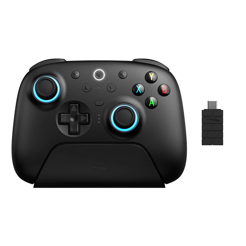 Бездротовий геймпад 8BitDo Ultimate 2 для Windows / Android з TMR джойстиком та ефектом Холла / тактильними тригерами Black