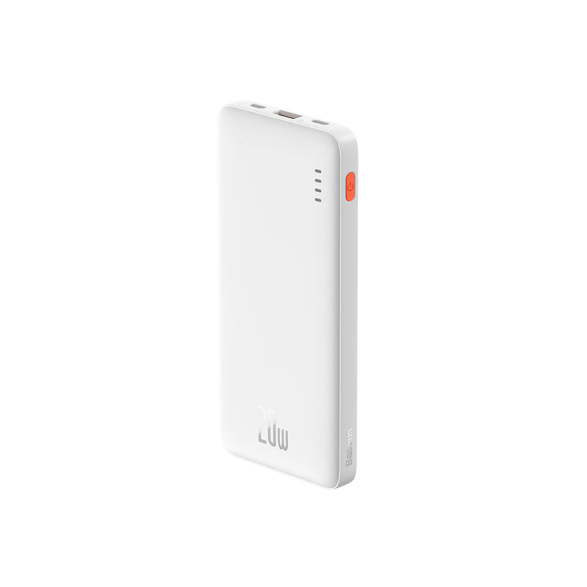 Повербанк із швидкою зарядкою, 10000 mAh, 20W, PD/QC | Baseus Airpow Power Bank White