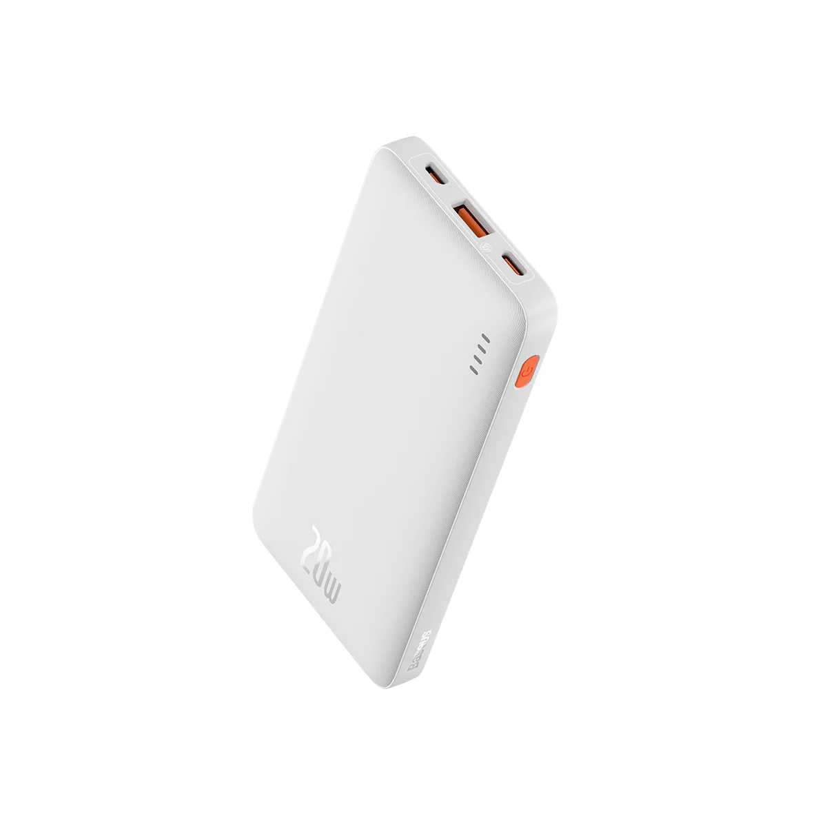 Повербанк із швидкою зарядкою, 10000 mAh, 20W, PD/QC | Baseus Airpow Power Bank White
