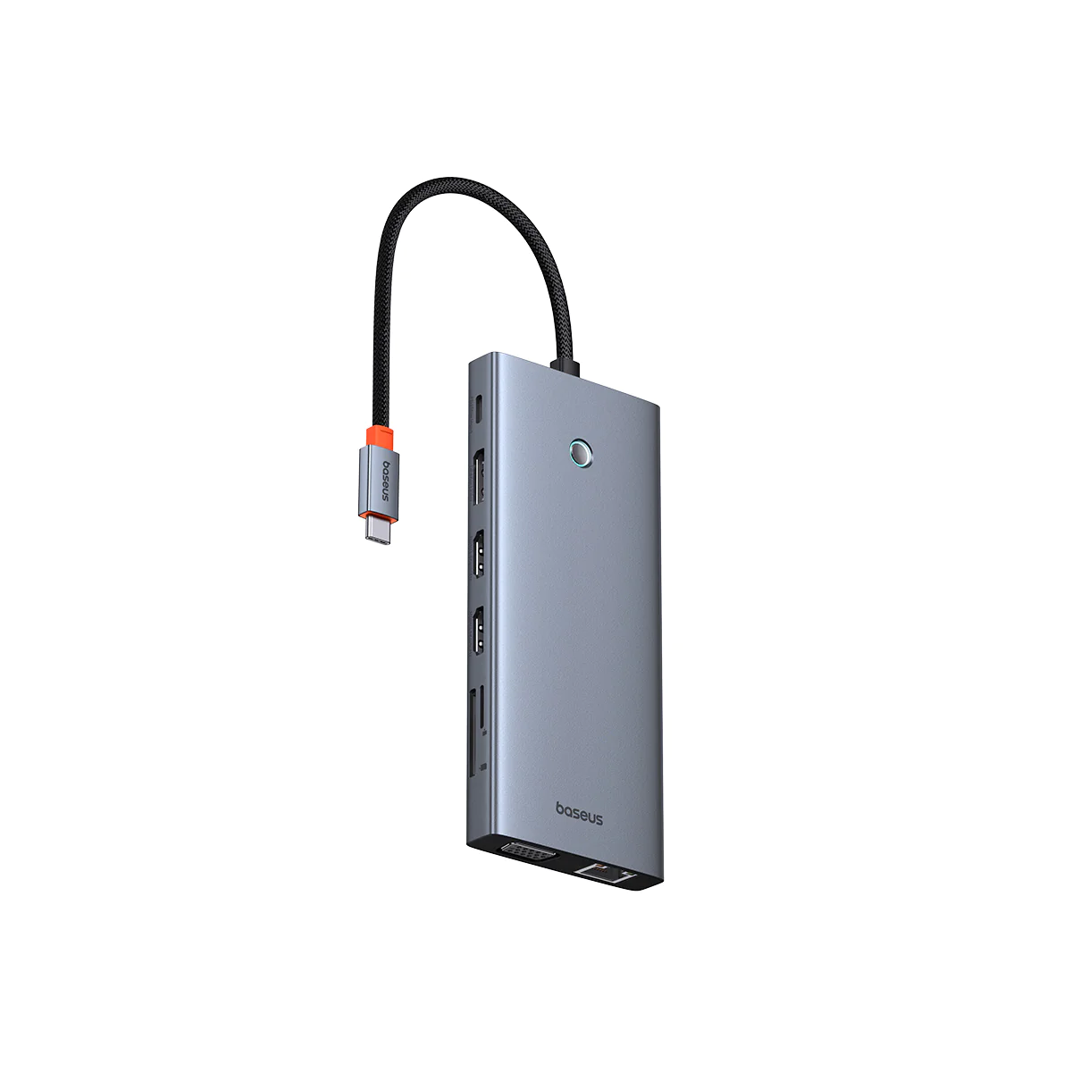 Хаб 13в1 Baseus Portaljoy USB-C Hub с разъемами 2 HDMI 4K, DP4K, RJ45, USB-C, USB-A, кардридером SD/TF, Audio Jack, 100W PD для iPad | MacBook Pro/Air Windows
