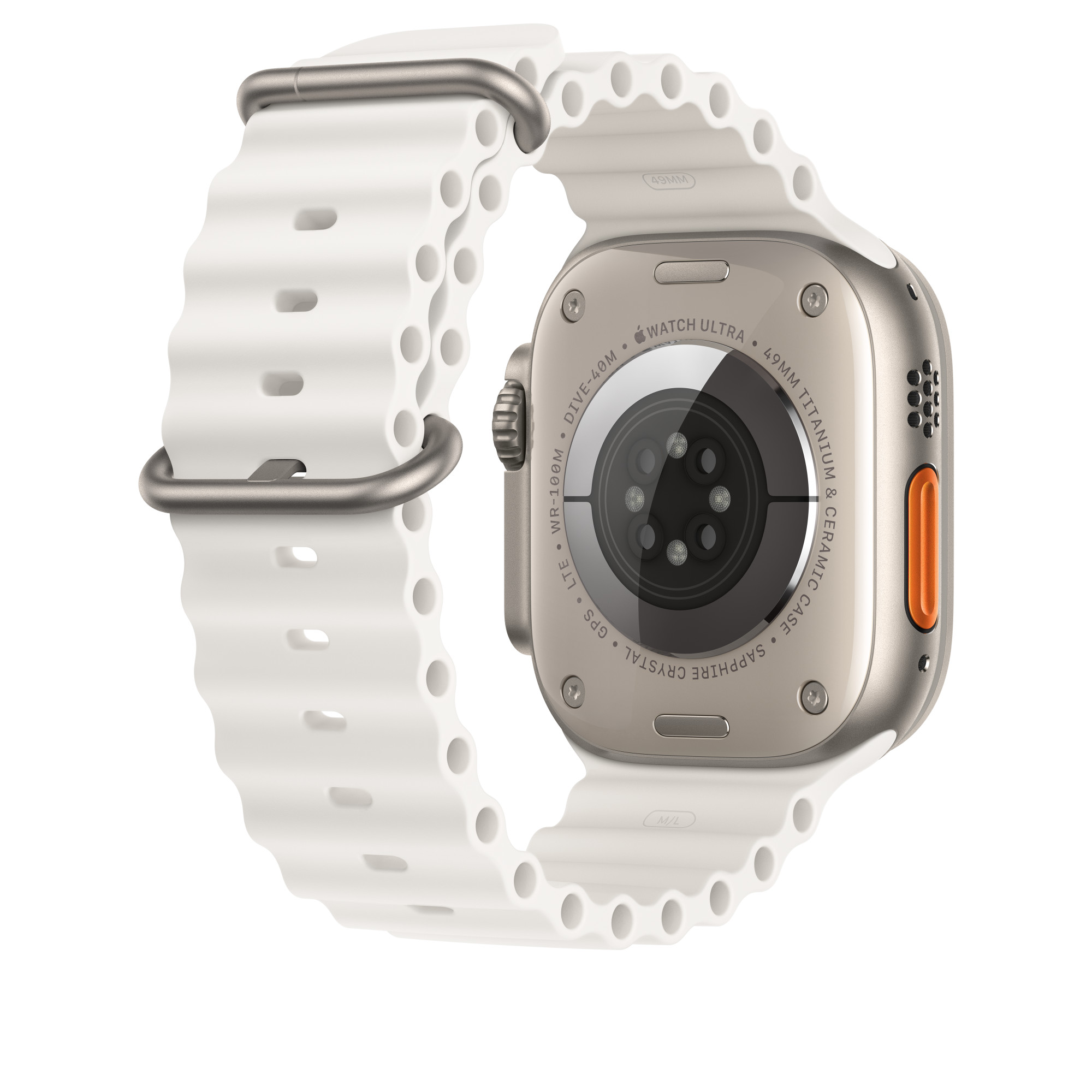 Ремінець Apple Ocean Band White для Apple Watch Ultra 2 49 mm | 45 mm | 44 mm (MQE93)