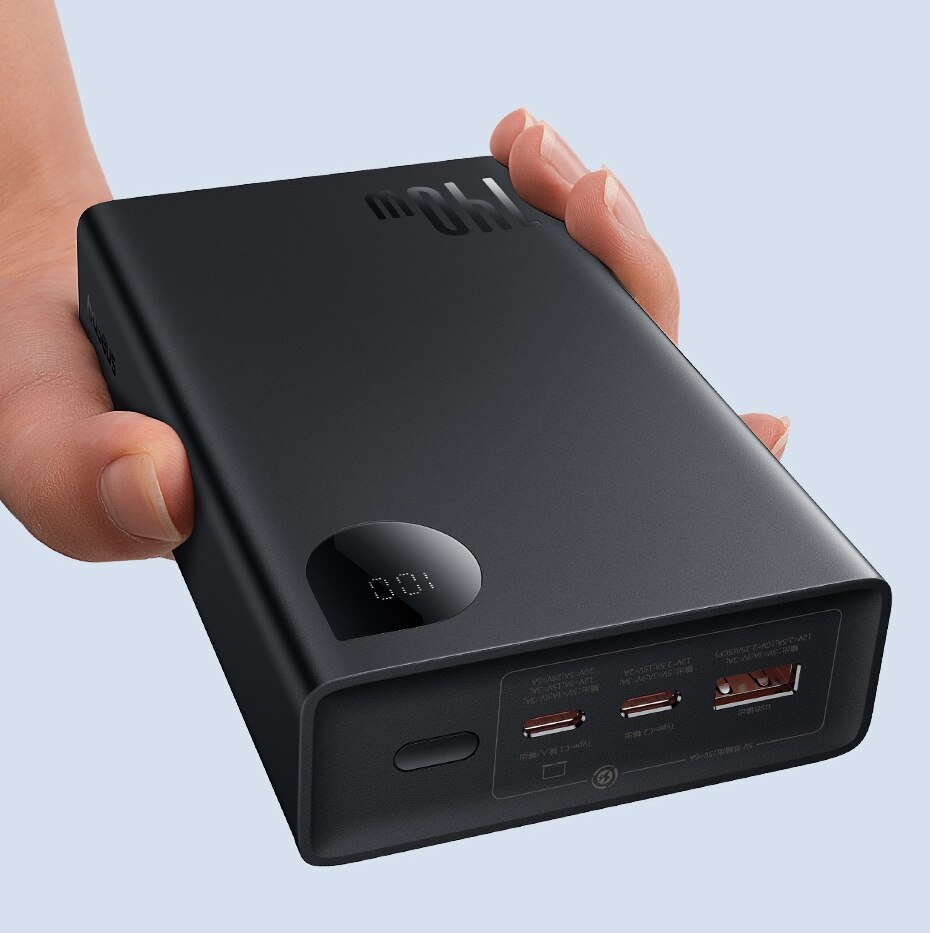 Повербанк из карбона с быстрой зарядкой, 24000 mAh, 140W, PD/QC | Baseus Adaman Power Bank