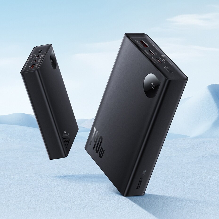 Повербанк из карбона с быстрой зарядкой, 24000 mAh, 140W, PD/QC | Baseus Adaman Power Bank