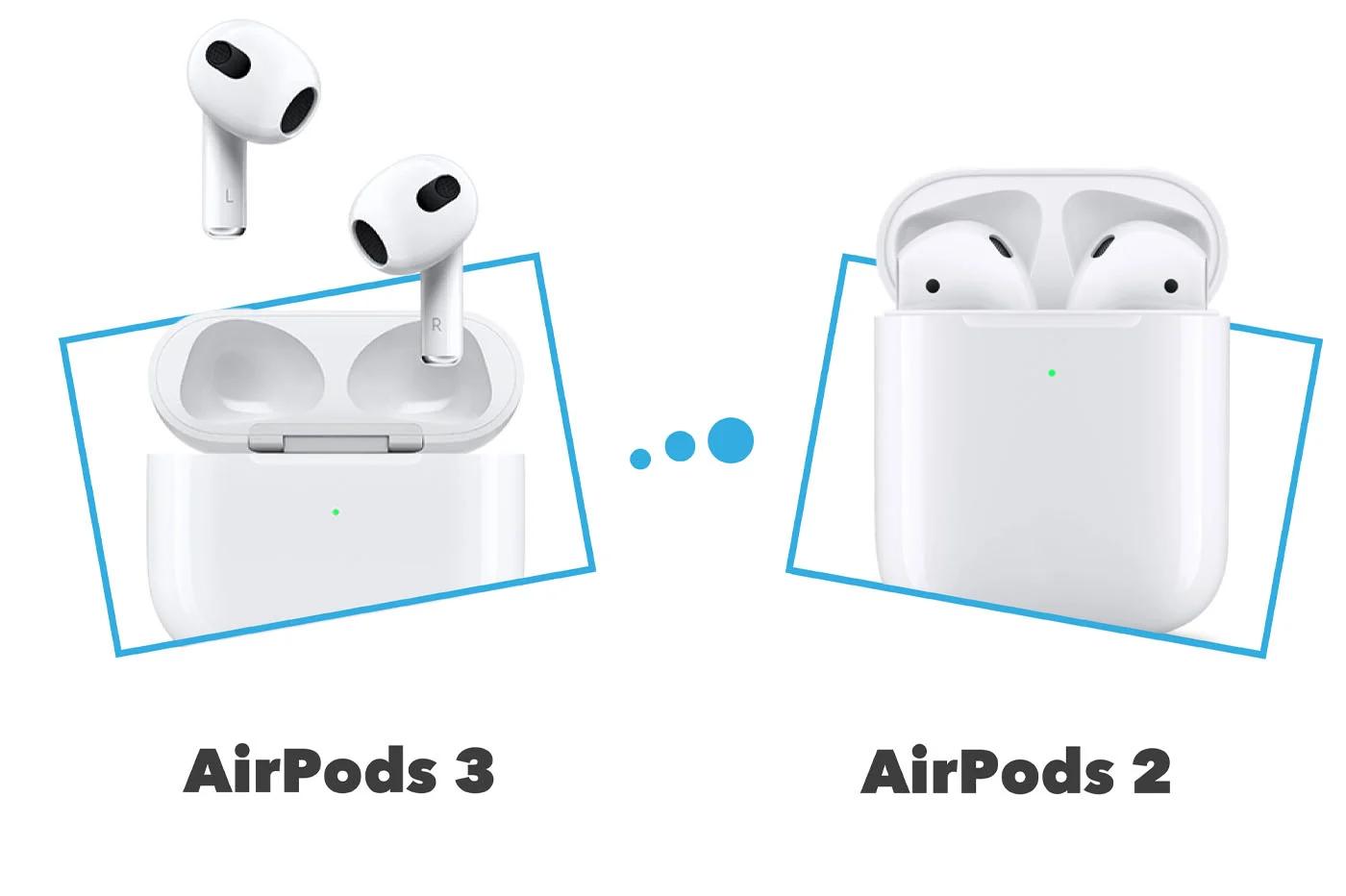 Відмінності AirPods 2 та AirPods 3