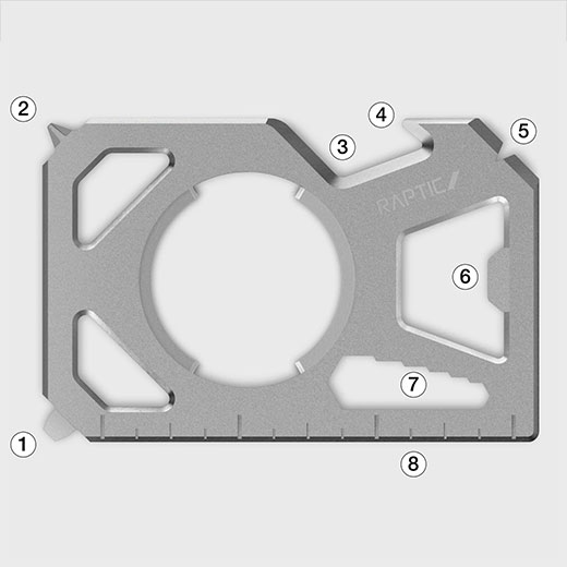 Шкіряний гаманець з мультитул карткою та тримачем для AirTag Raptic Tactical Wallet купити