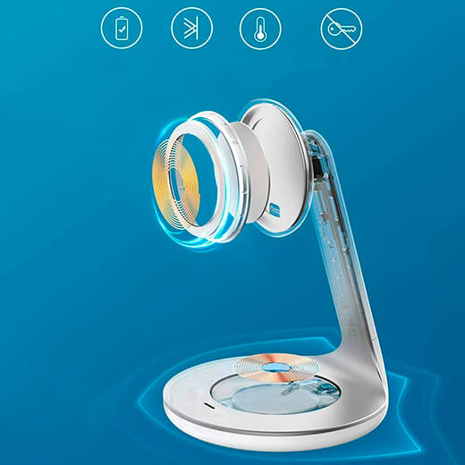 Беспроводная магнитная зарядка Anker 2 в 1 Qi Charging Station MagSafe для iPhone 14 | 13 | 12