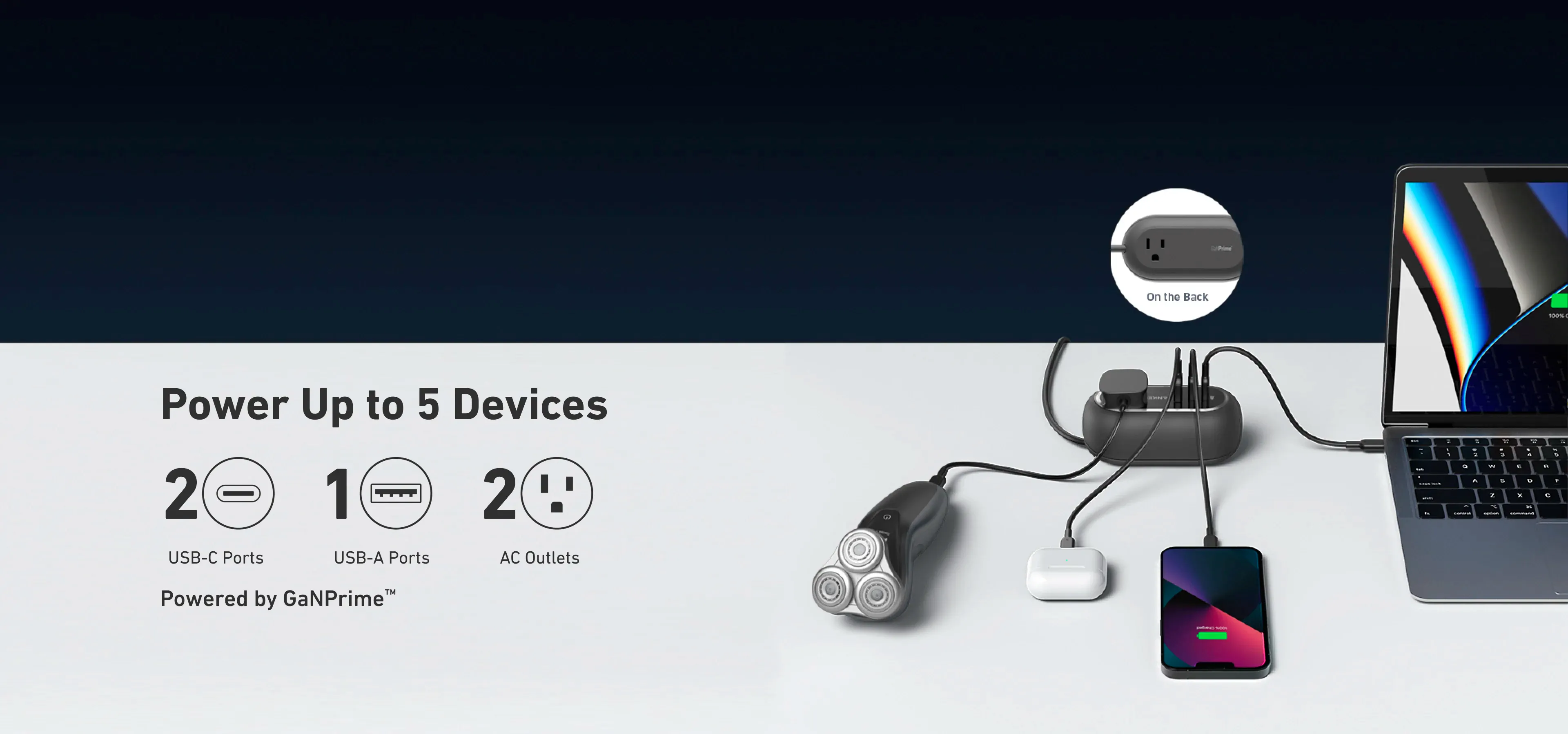 Цена сетевого удлинителя Anker 615 USB Power Strip GaNPrime 65W для iPhone | MacBook | AirPods + EU адаптер