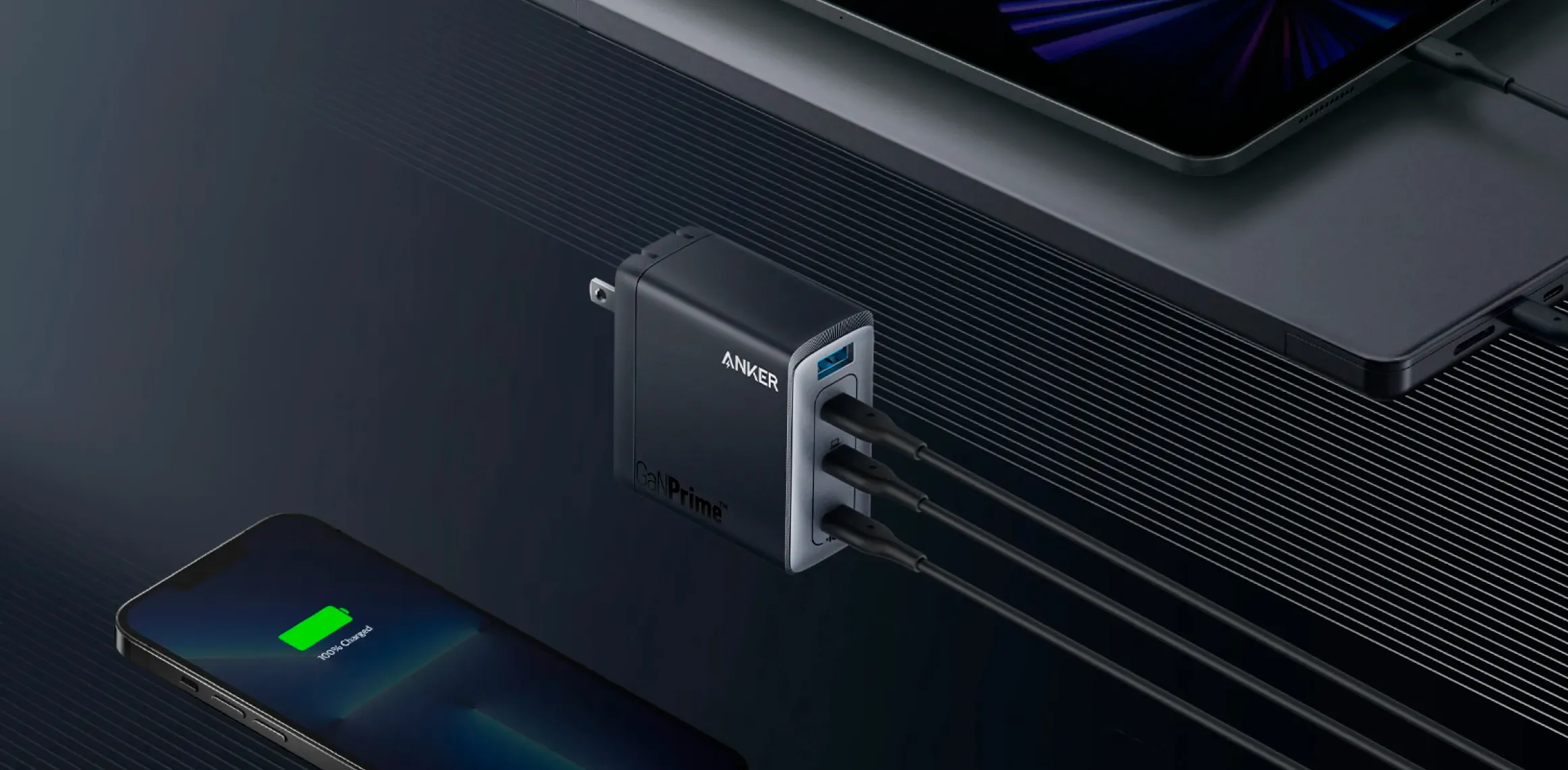 Быстрое зарядное устройство Anker 747 Charger GaNPrime 150W для MacBook | iPad + EU адаптер купить