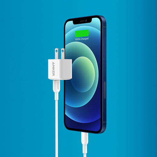 Швидкий зарядний пристрій Anker Nano Charger 20W PIQ 3.0 USB-C для iPhone | iPad для iPhone | iPad