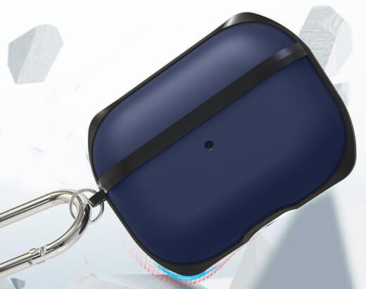 Противоударный чехол с карабином для Apple AirPods Pro WIWU Hard Protective Case