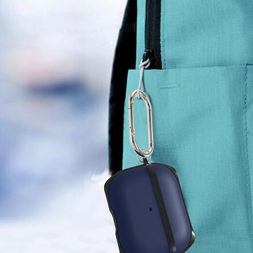 Противоударный чехол с карабином для Apple AirPods Pro WIWU Hard Protective Case