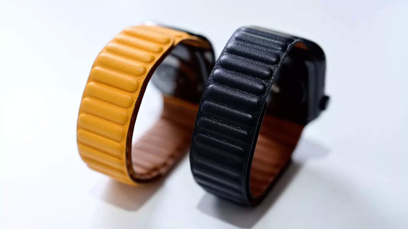 Ремешок Apple Midnight Leather Link (ML7R3) для Apple Watch 41mm | 40mm | 38mm Размер S/M