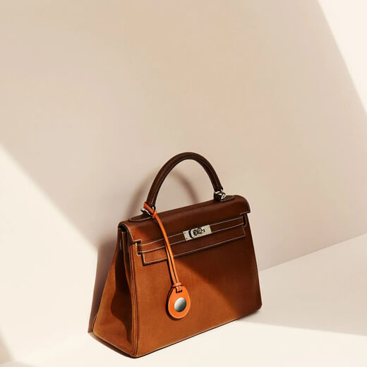 Чехол-петля Apple Hermès Bag Charm Bleu Indigo (MX862) для AirTag