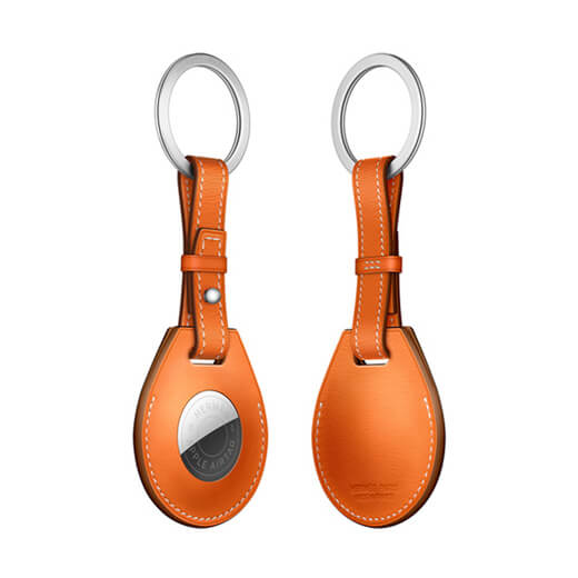 Брелок с кольцом Apple Herm&egrave;s Key Ring Orange (MX882) для AirTag