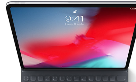 Sleep | Wake Чехол-клавиатура Apple Smart Keyboard Folio (MU8H2) для iPad Pro 12.9" 2018 (Русская гравировка)