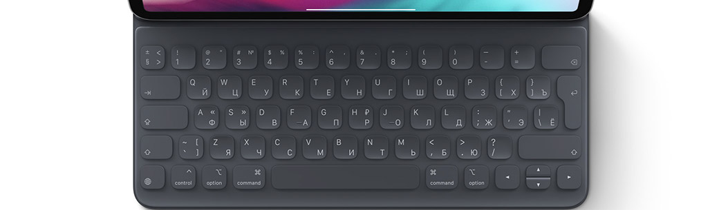 Чехол-клавиатура Apple Smart Keyboard Folio (MU8H2) для iPad Pro 12.9" 2018 (Русская гравировка)