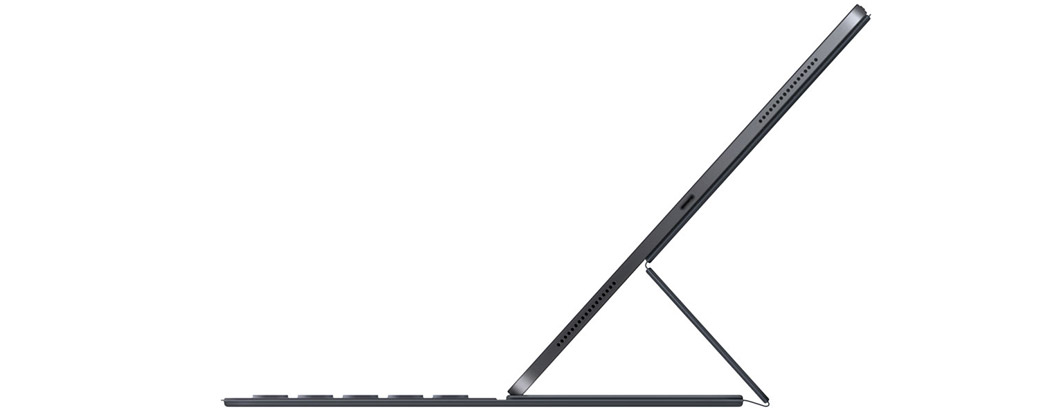 Удобное фиксирование Чехол-клавиатура Apple Smart Keyboard Folio (MU8H2) для iPad Pro 12.9" 2018 (Русская гравировка)