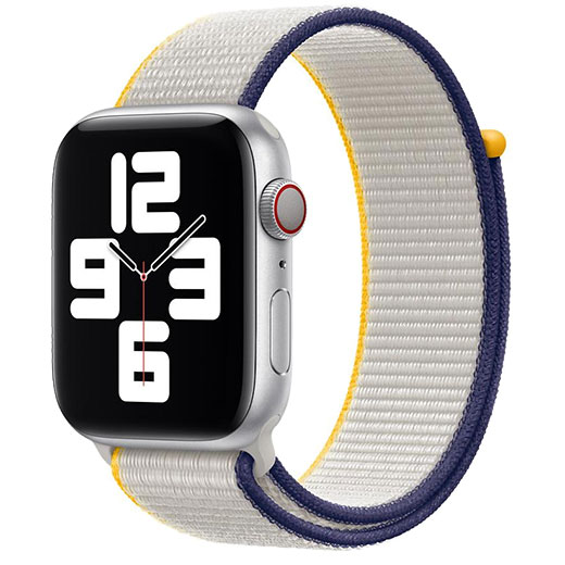 Ремінець Apple Sport Loop Midnight | Eucalyptus (MN5U3) для Apple Watch 45mm 44mm | 42mm Series  ідеально повторює контури зап'ястя