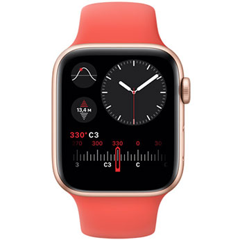 Смарт-часы Apple Watch SE GPS 44mm Gold Aluminum Case with Pink Sand Sport Band (MYDR2) Для прогулок по незнакомой местности используя компас