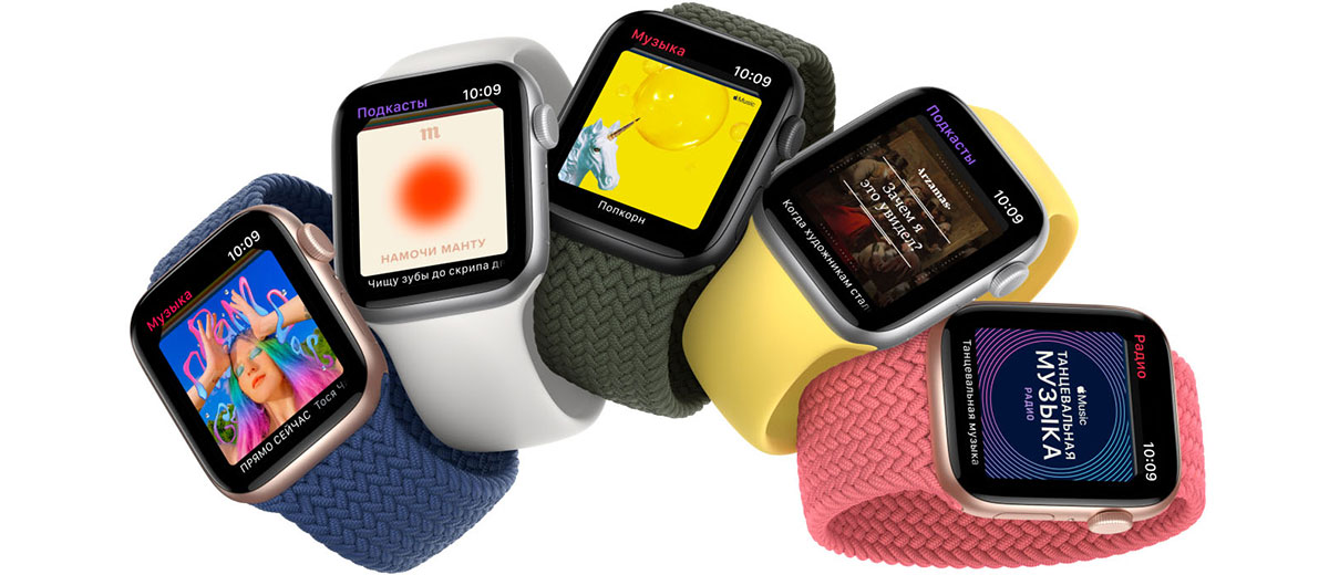 Смарт-часы Apple Watch SE GPS + Cellular, 44mm Space Gray Aluminum Case with Black Solo Loop (MYFA2 | MYFE2) Размер 9 С музыкальным сервисом Apple Music