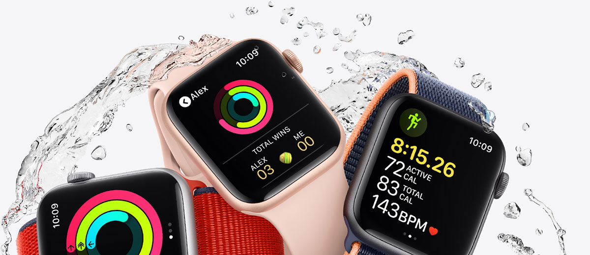 Смарт-часы Apple Watch SE GPS, 44mm Silver Aluminum Case with White Sport Band (MYDQ2UL/A) Официальный UA Высокая производительной для безотказной работы