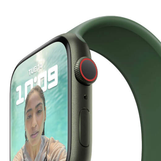 Смарт-часы Apple Watch Series 7 GPS, 41mm Midnight Aluminum Case with Midnight Sport Band (MKMX3) имеют экран, дающий свободу