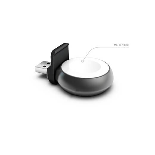 Беспроводное зарядное устройство для Apple Watch Zens Aluminium USB-Stick
