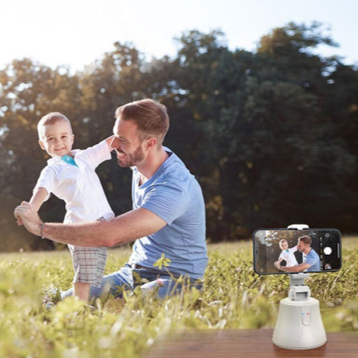 Уніерсальний тримач Baseus 360 &deg; AI Following Shot Tripod Head White ціна
