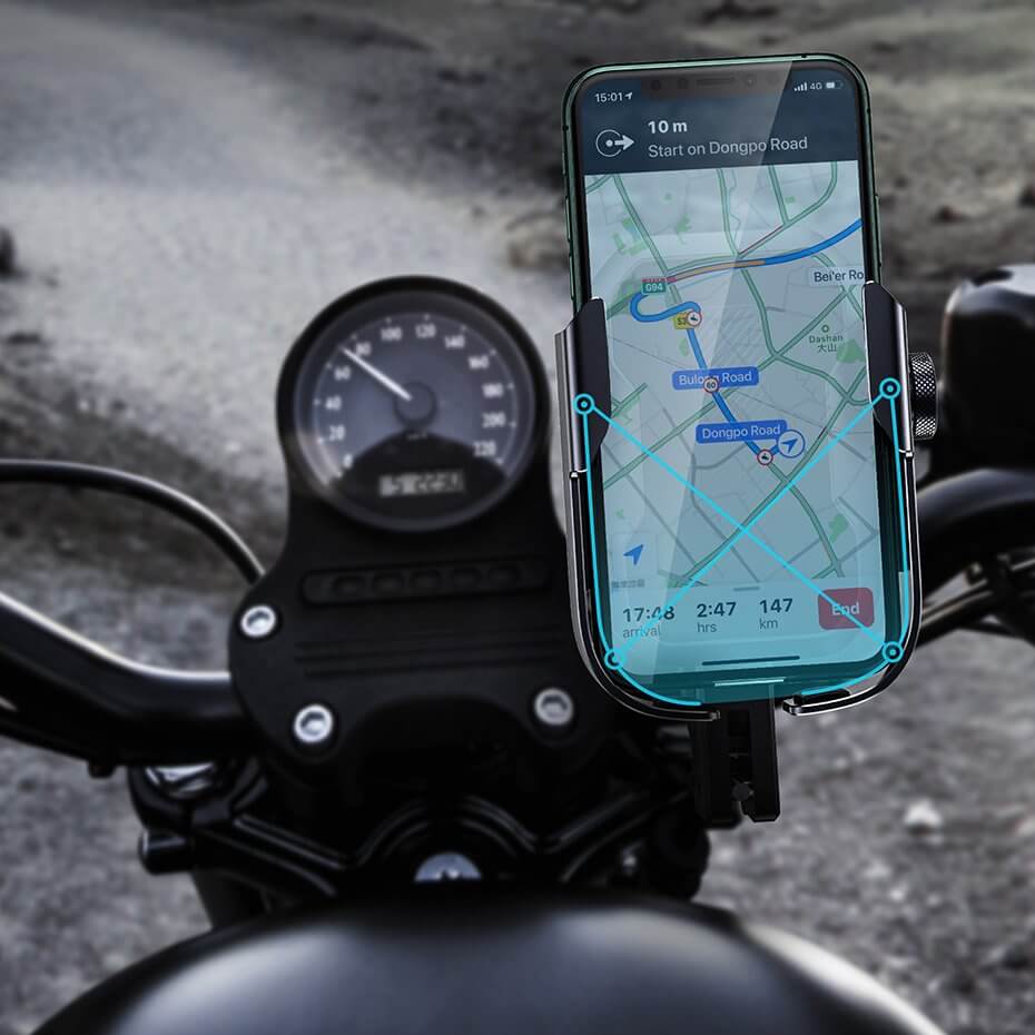Купити новий велоутримувач Baseus Armor Motorcycle Holder Silver для iPhone | телефону за низькою ціною