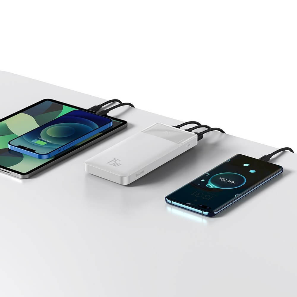 Цена внешного аккумулятора Baseus Bipow Digital Display Power Bank White 10000mAh 15W в Киеве, Украине