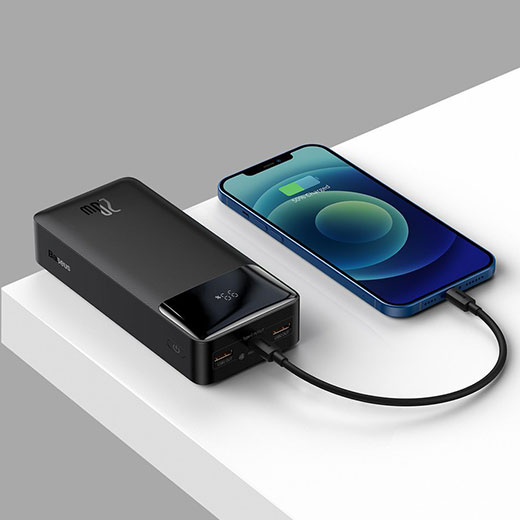Багатофункціональний та потужний повербанк Baseus Bipow Digital Display Power Bank Black 30000mAh 20W
