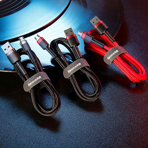 Нейлоновий кабель Baseus Cafule Cable USB для Micro-USB 1m Grey | Black купити