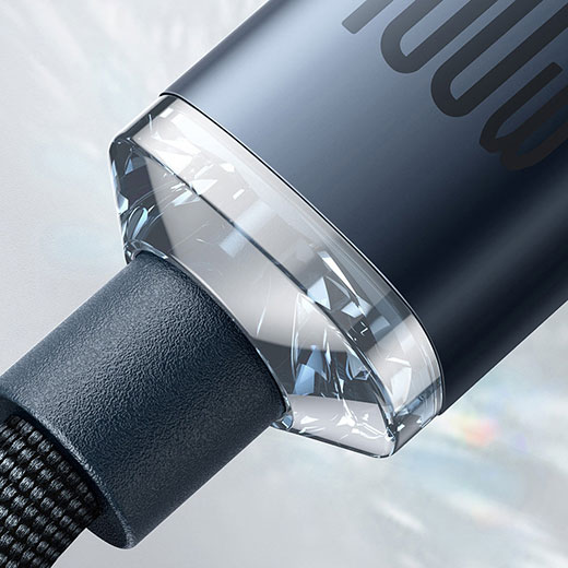 Универсальный и прочный зарядный кабель Baseus Crystal Shine Type-C to Type-C 100W 2m