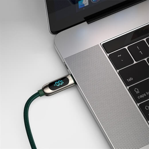 Цена на нейлоновый кабель Baseus Data Cable with Digital Display PD USB-C to USB-C 100W (1m)