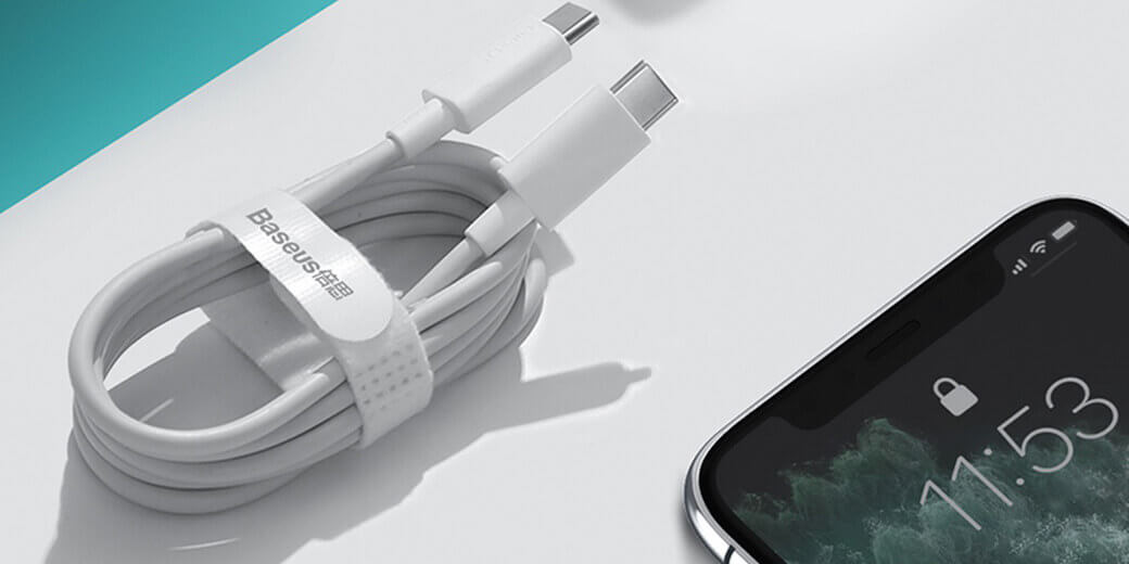 Швидкий мережевий зарядний пристрій Baseus GaN2 Pro Quick Charger 2 Type-C + USB-A White 65W