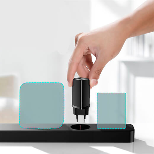 Baseus GaN2 Lite Quick Charger Black 65W (EU) купить в Киеве