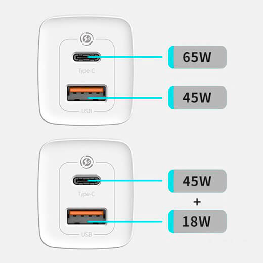 Быстрое сетевое зарядное устройство Baseus GaN2 Lite Quick Charger Black 65W (EU) купить в Киеве, Украине