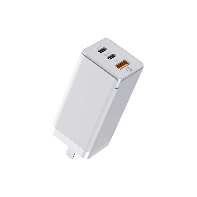 Швидкий мережевий зарядний пристрій Baseus GaN2 Pro Quick Charger 2 Type-C + USB-A White 65W