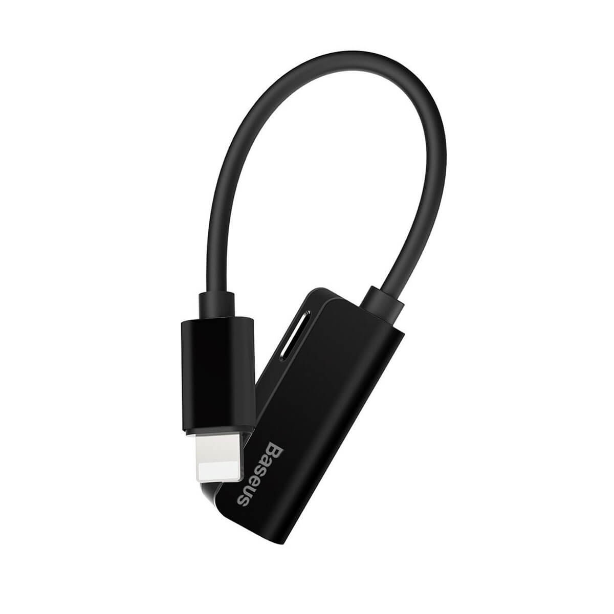 Кабель-перехідник Lightning Baseus iP Male to iP + iP Female Adapter L37 Black 